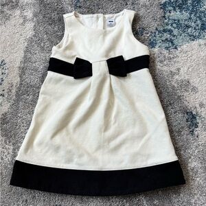Janie and Jack sleeveless cream and black dress 2T